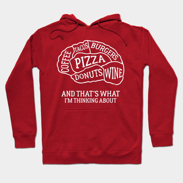 Brain Scan Food Lover Pizza and Wine Coffee and Donuts Burgers Tacos Distressed